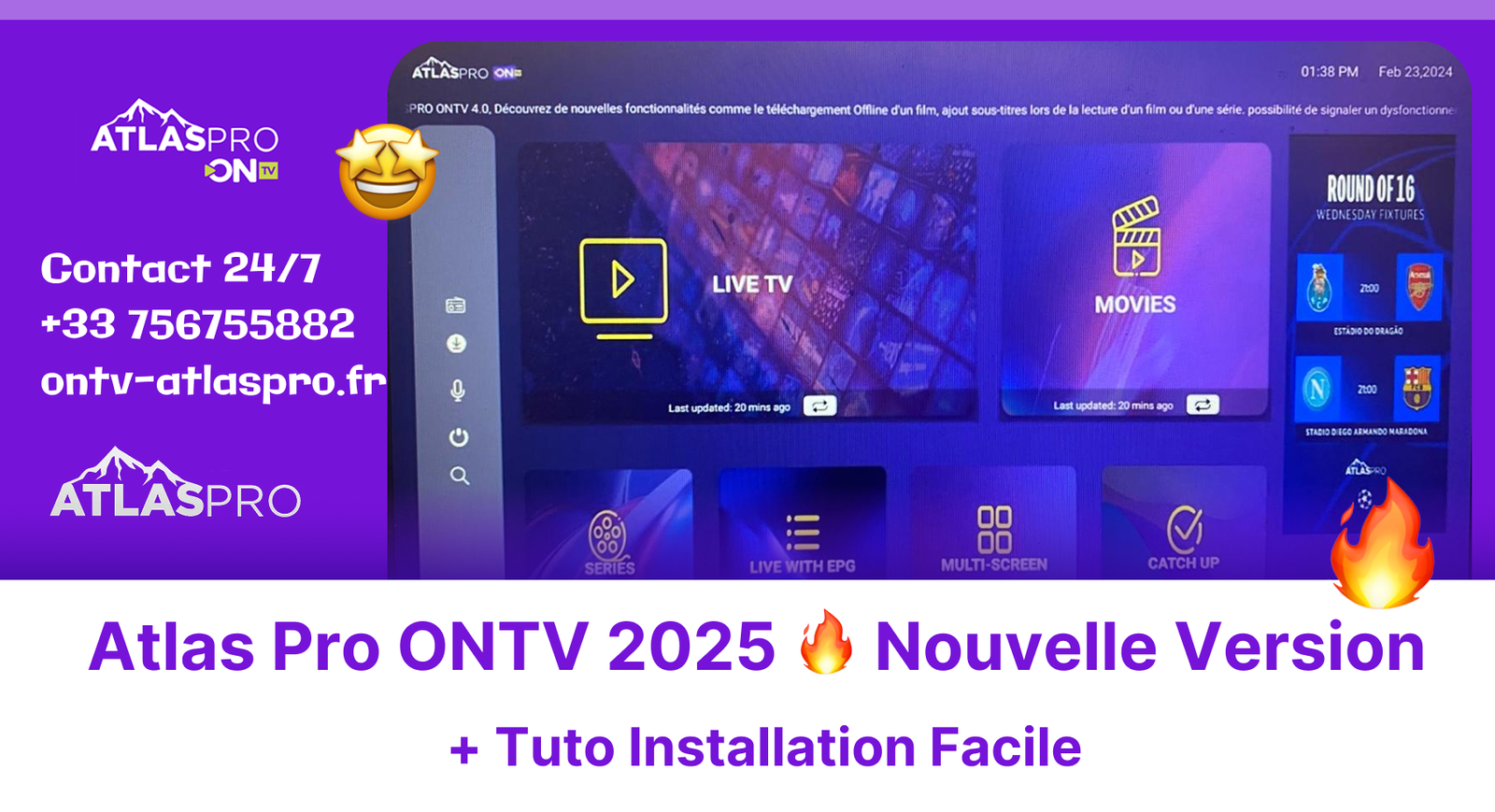 Atlas Pro ONTV 2025 🔥 Nouvelle Version + Tuto Installation Facile