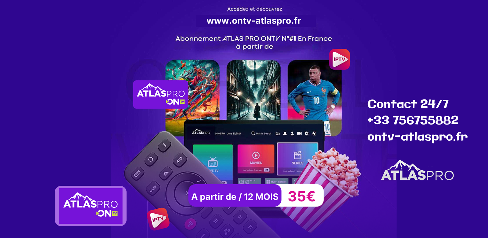 Offre Atlas Pro IPTV : 12 Mois + Accès Instantané pour 35€ ! 