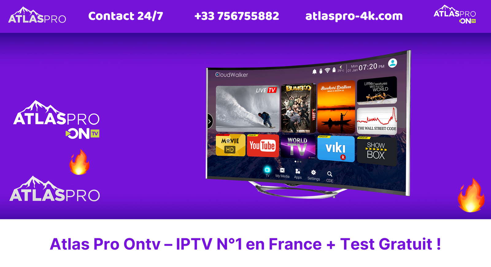 Atlas Pro Ontv – IPTV N°1 en France + Test Gratuit !