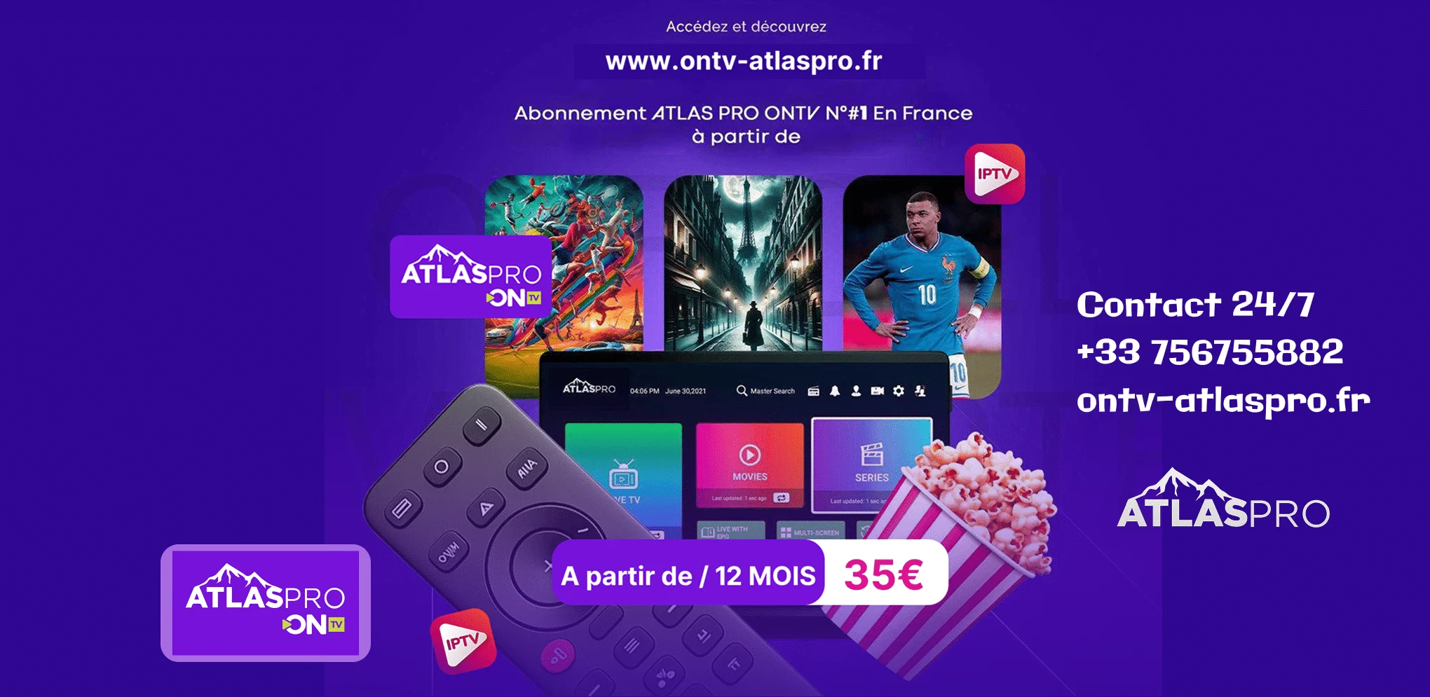 Offre Atlas Pro IPTV : 12 Mois + Accès Instantané pour 35€ !